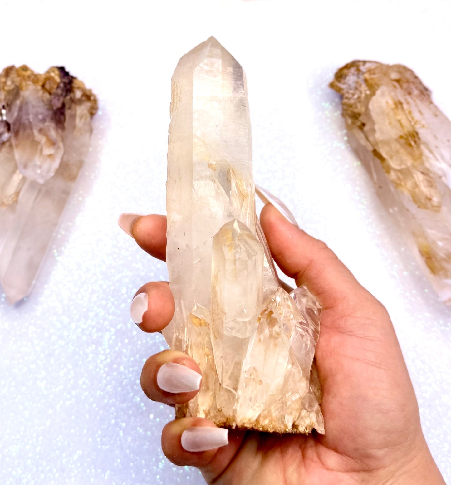 Himalayan Cathedral Clear Golden Quartz Cluster “Houston” 352g