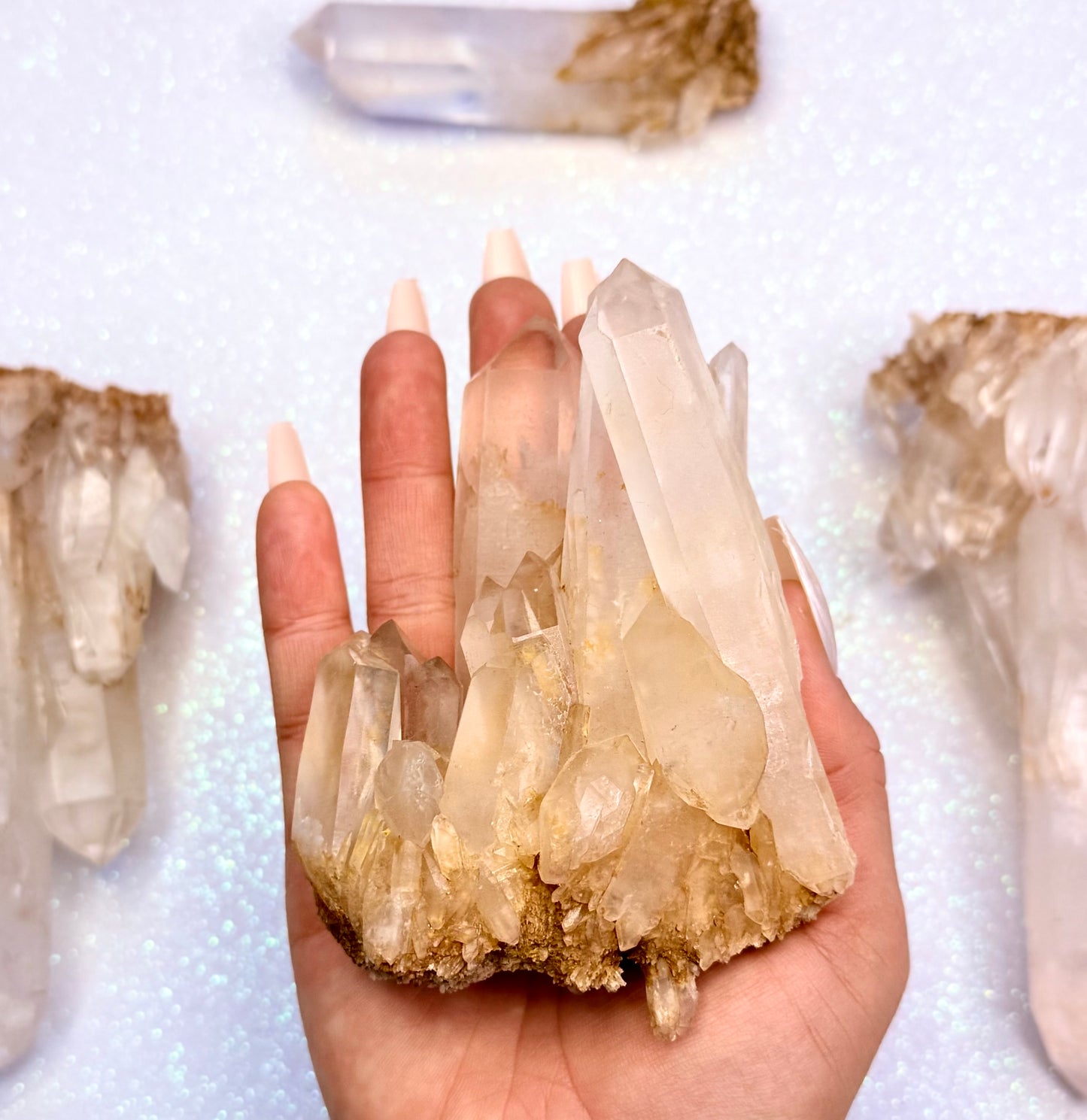 Himalayan Cathedral Clear Golden Quartz Cluster “Hunter” 330g
