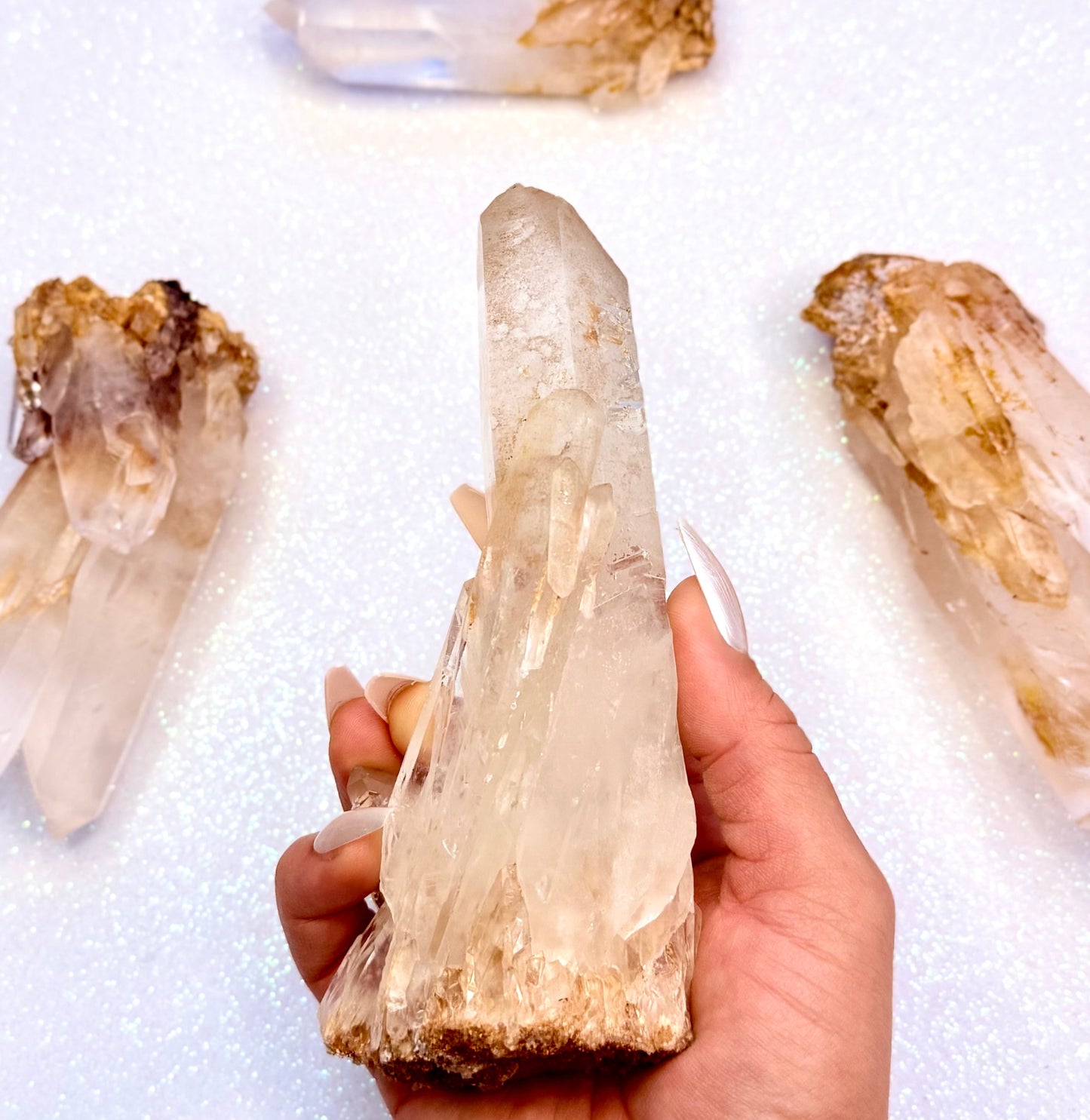 Himalayan Cathedral Clear Golden Quartz Cluster “Houston” 352g