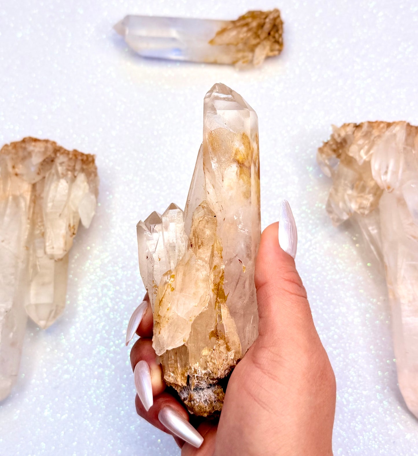 Himalayan Cathedral Clear Golden Quartz Cluster “Harley” 257g