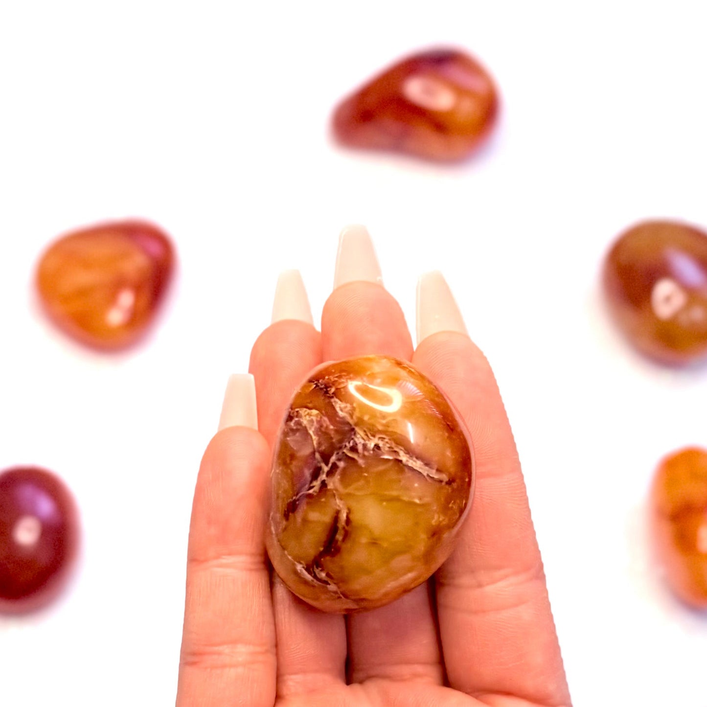 Carnelian Palm Stone #4 51g