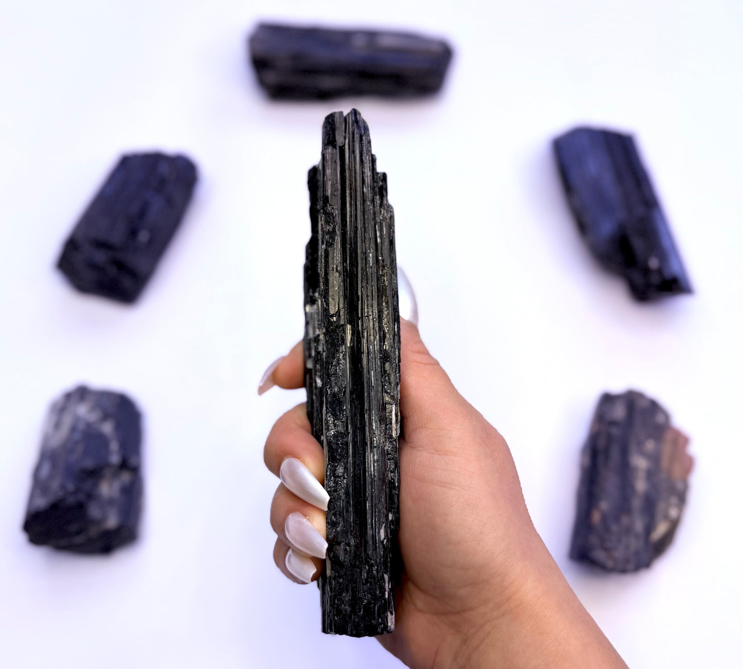 Black Tourmaline Raw 375g #8