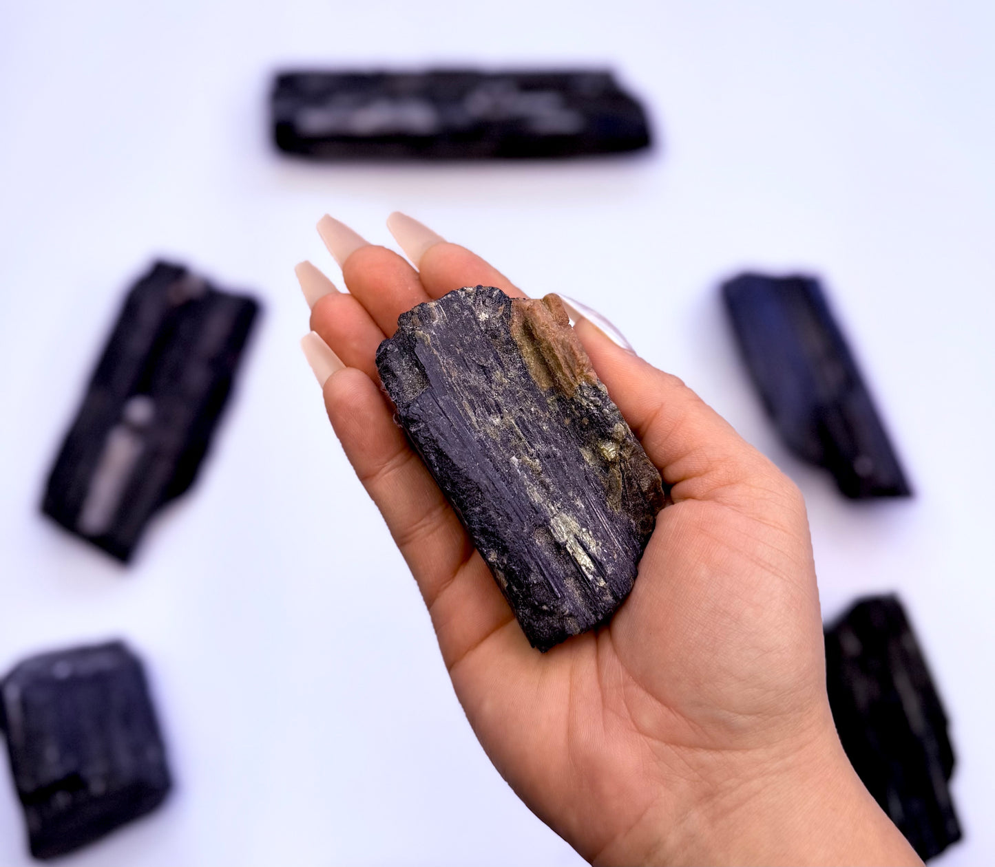 Black Tourmaline with Mica Raw 155g #13