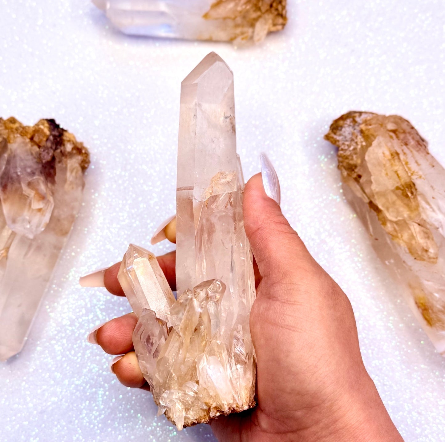 Himalayan Cathedral Clear Golden Quartz Cluster “Houston” 352g