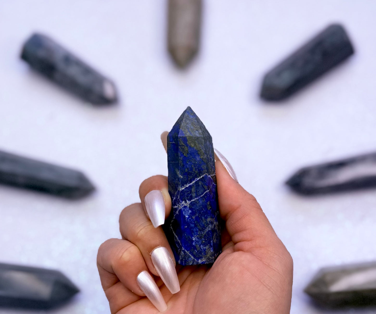 Lapis Lazuli Point Generator Tower 75g #3