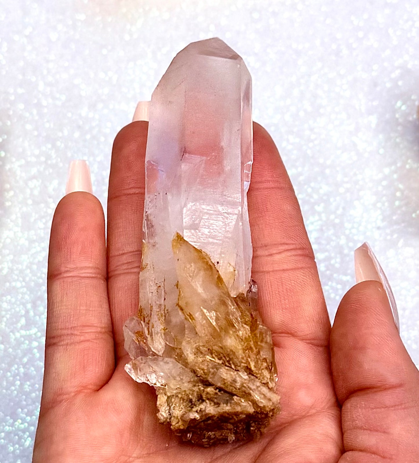 Himalayan Cathedral Clear Golden Quartz Cluster “Harper” 93g