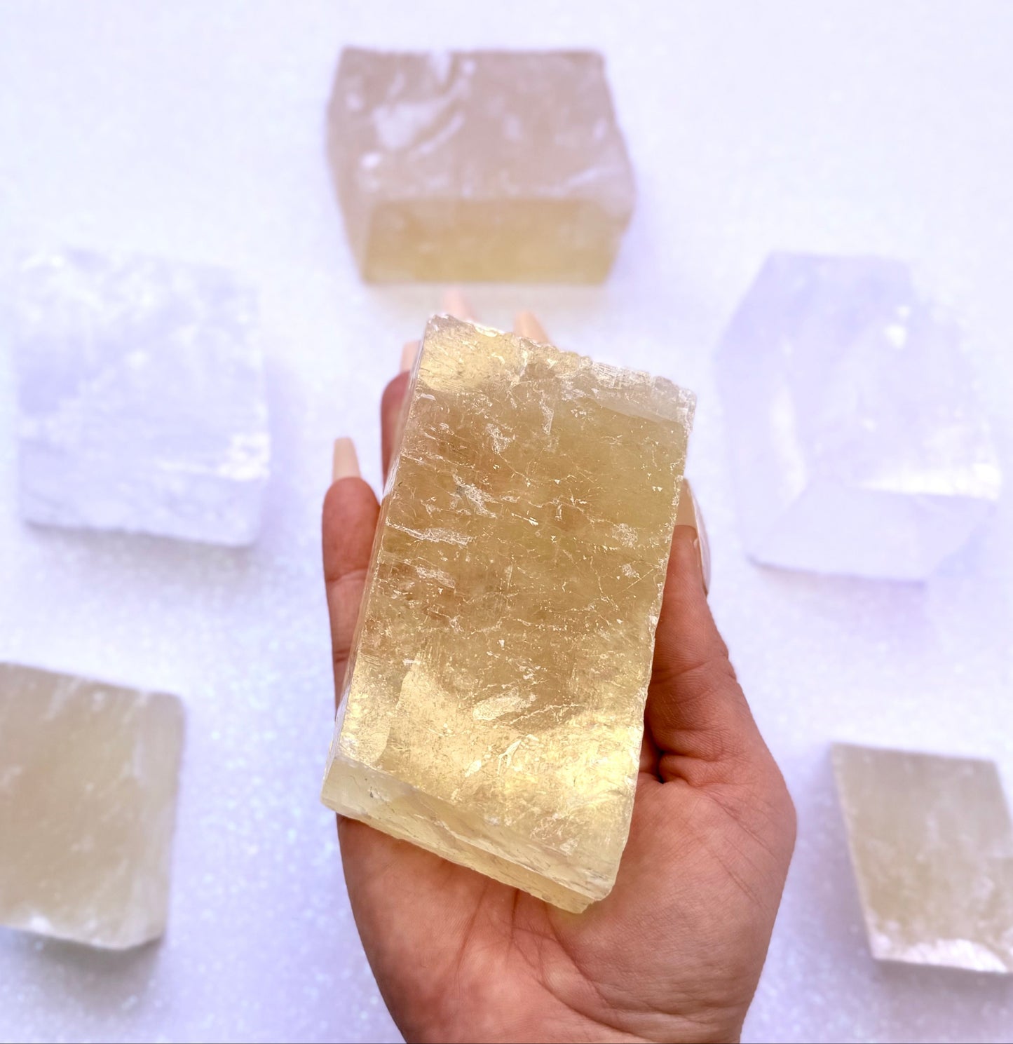 Orange Iceland Spar Honey Optical Calcite 277g #3