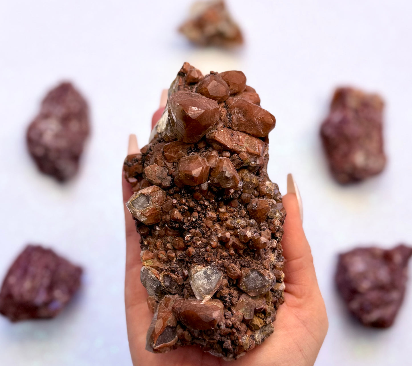 Rare Red, White, Brown and Lemon Calcite Dogtooth Cluster From Mexico 0.517kg #3