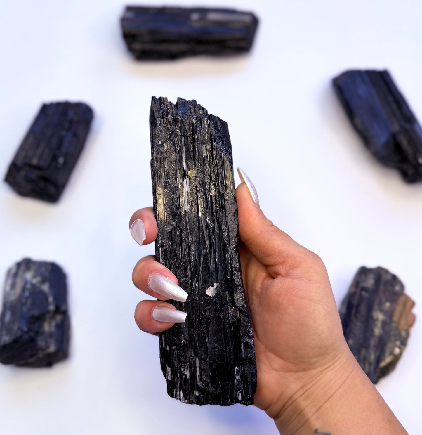Black Tourmaline Raw 375g #8