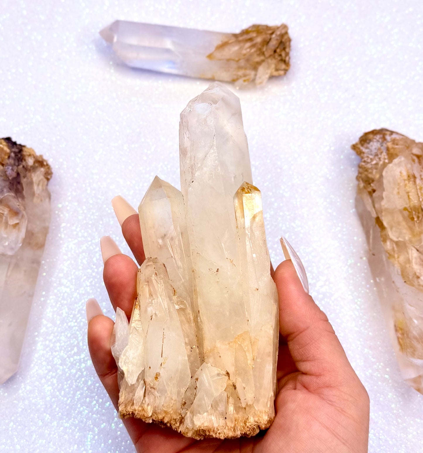 Himalayan Cathedral Clear Golden Quartz Cluster “Harlem” 316g