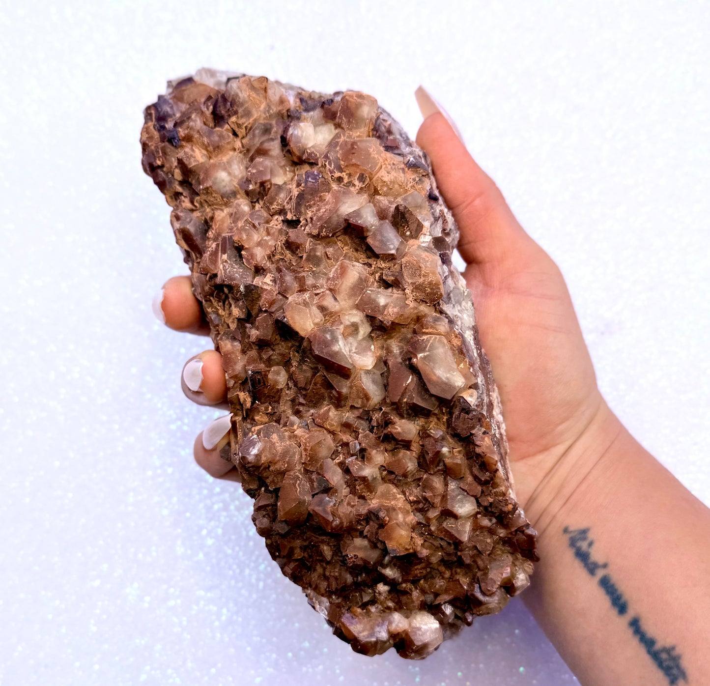 Rare Red, White, Brown and Lemon Calcite Dogtooth Cluster From Mexico 1.015kg #1