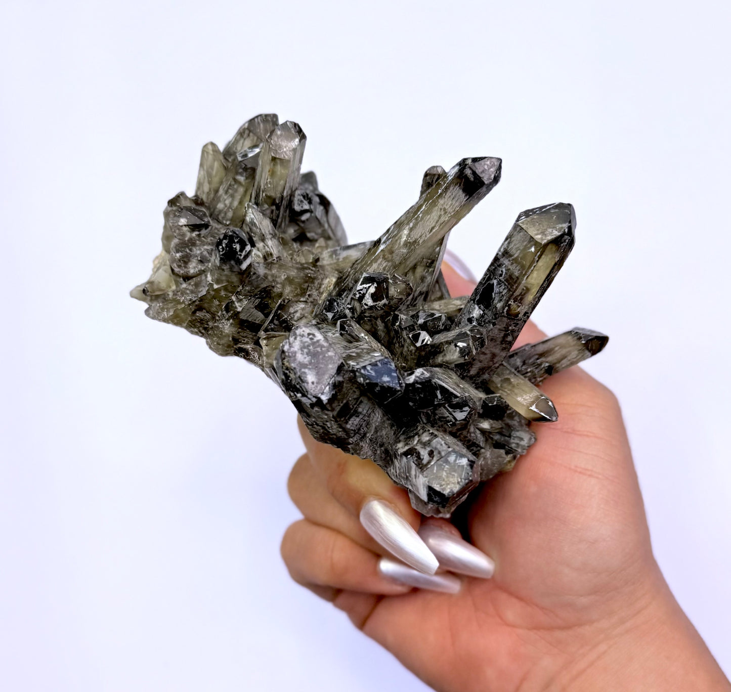 Smoky Quartz Irradiated Cluster 'Shiloh' 418g