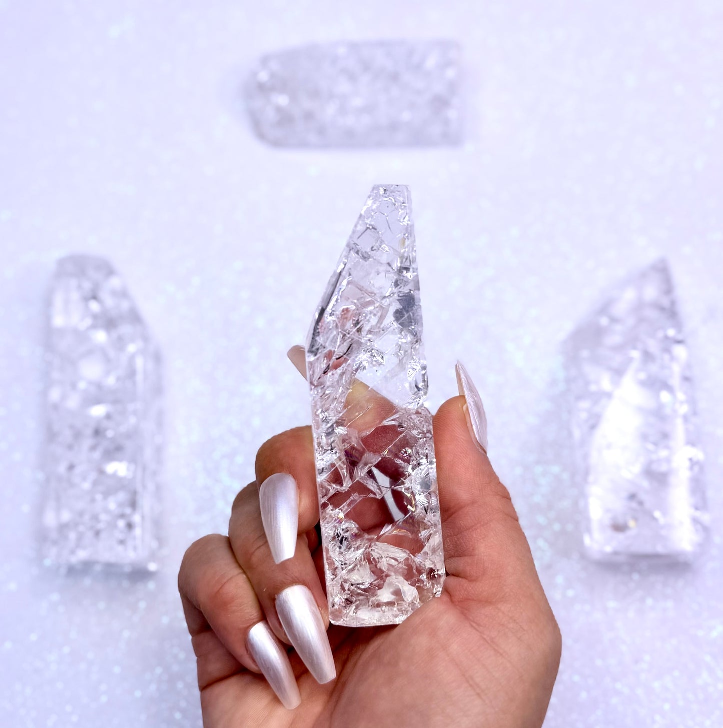 Crackle Quartz Freeform Tower 118g #3