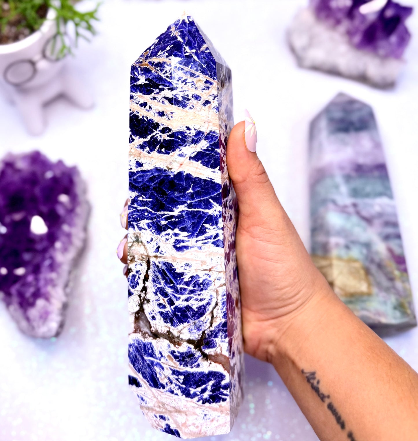 Sodalite Point Tower Crystal Generator ‘Sally’ from Brazil 1.2kg