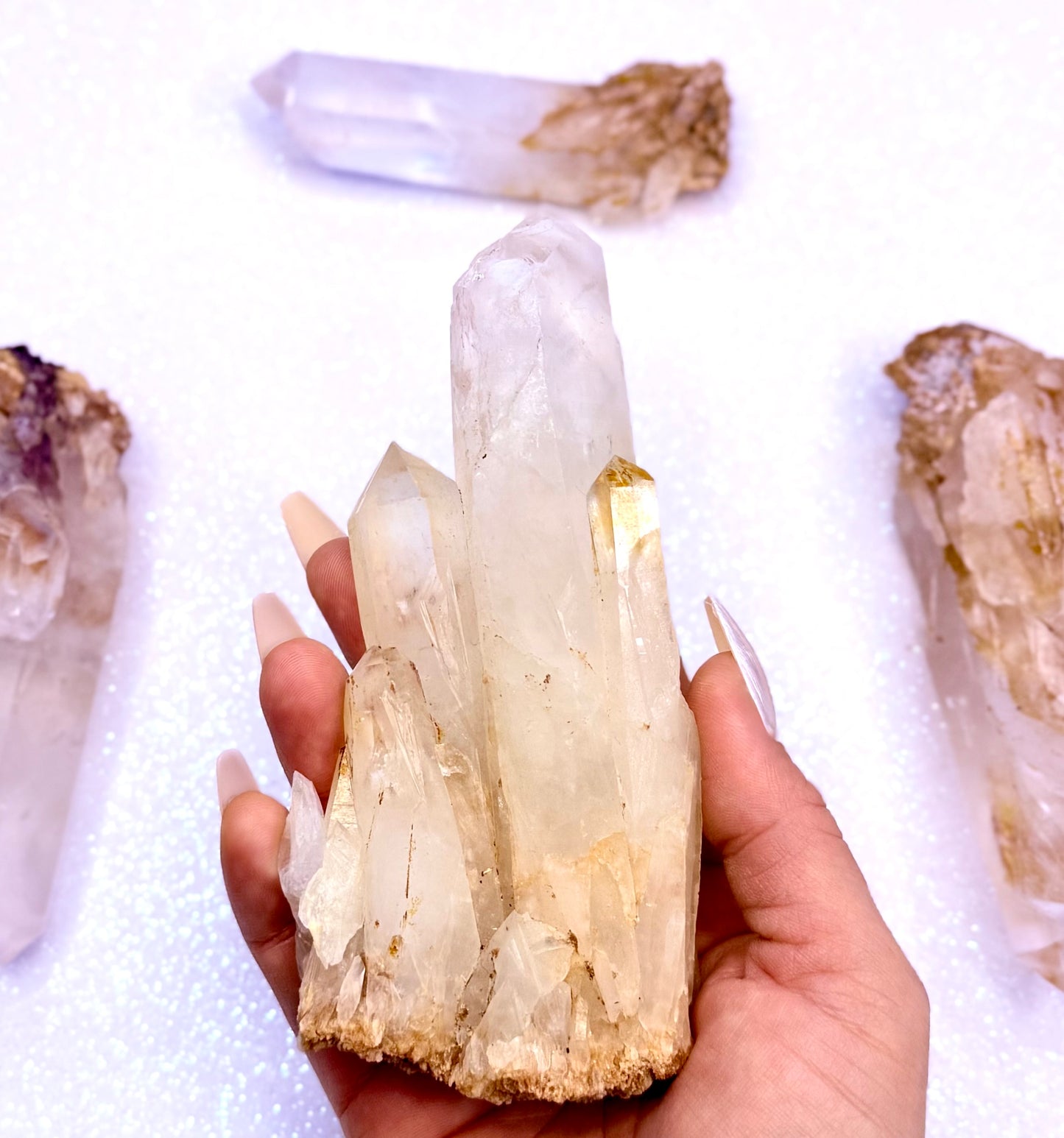 Himalayan Cathedral Clear Golden Quartz Cluster “Harlem” 316g