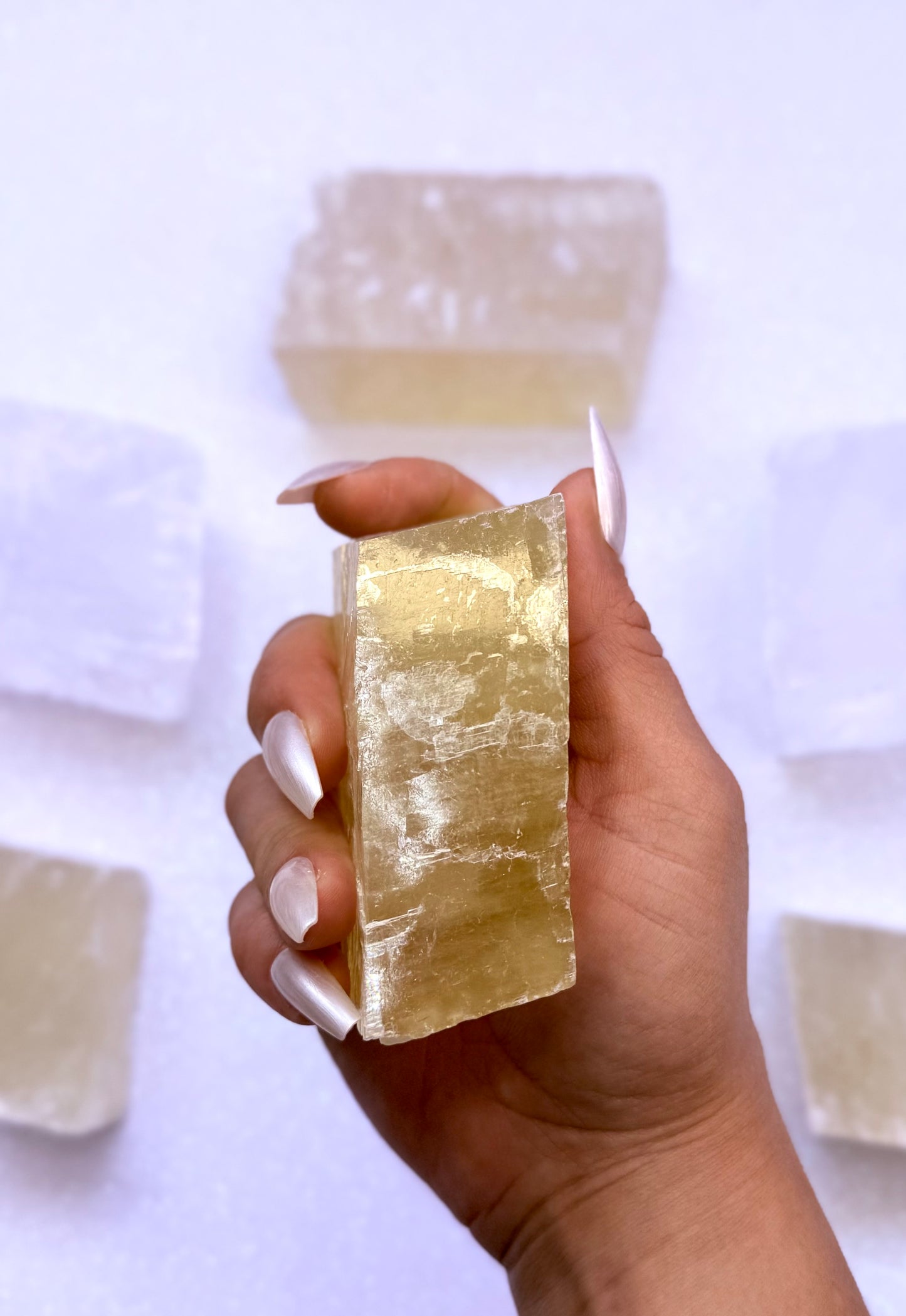 Orange Iceland Spar Honey Optical Calcite 277g #4