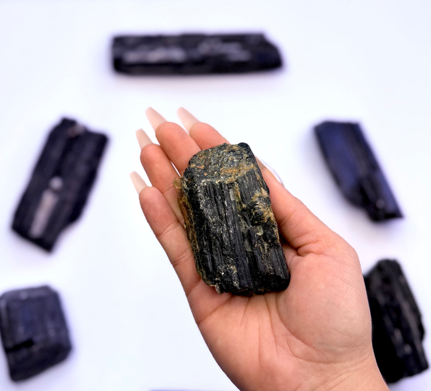 Black Tourmaline with Mica Raw 155g #13