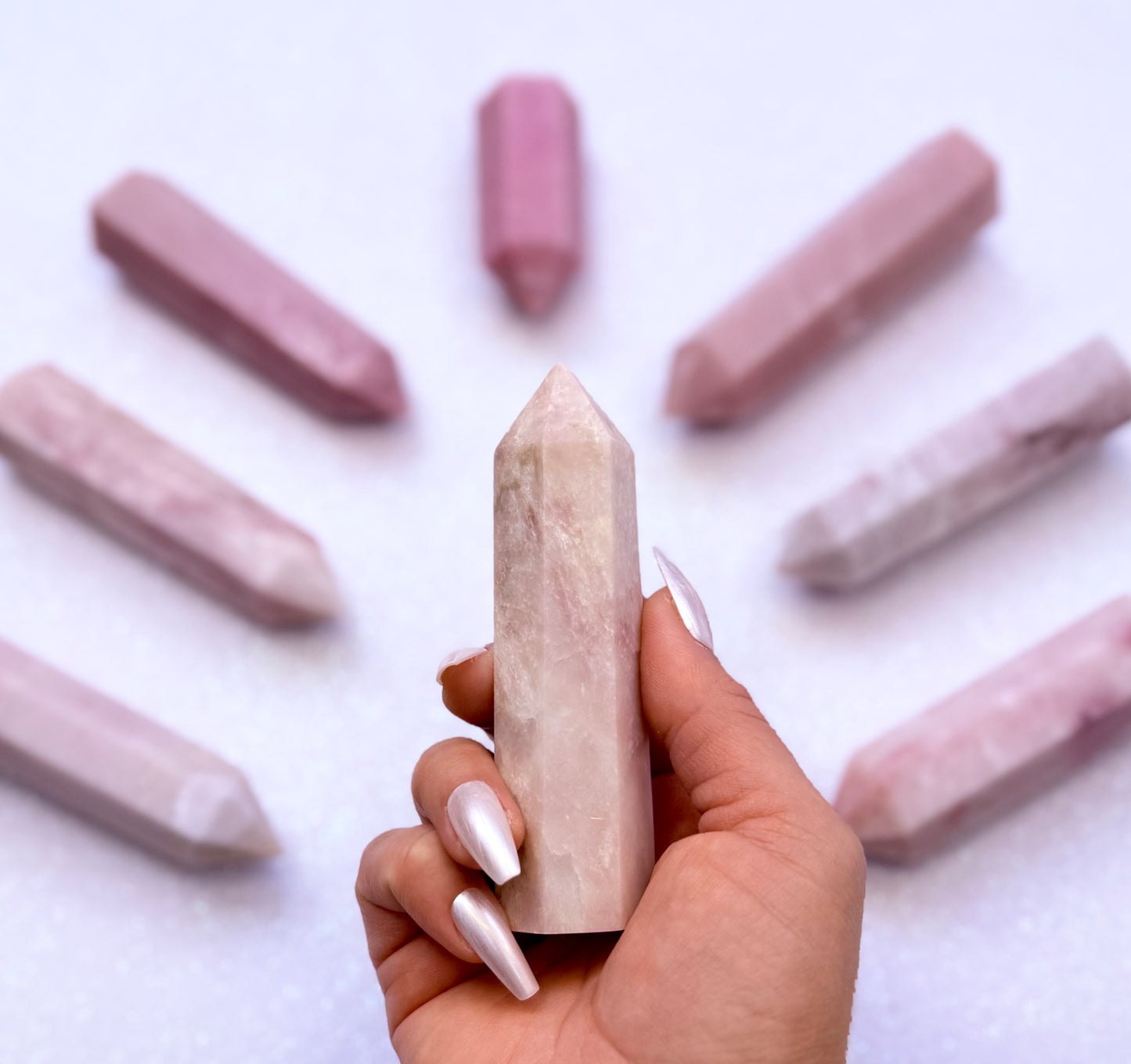 Pink Peruvian Opal Point Generator Tower 116g #6