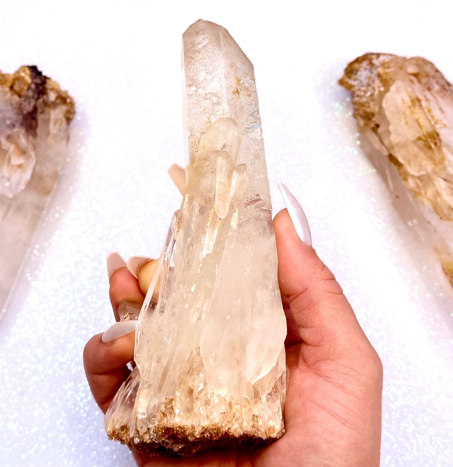 Himalayan Cathedral Clear Golden Quartz Cluster “Houston” 352g