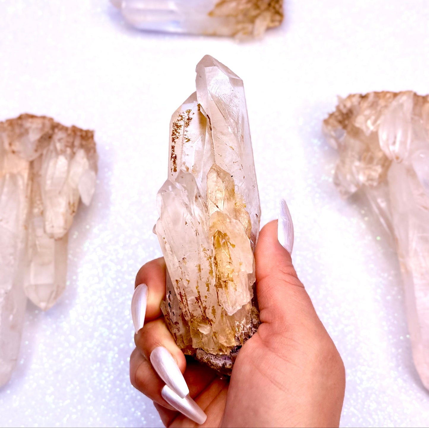 Himalayan Cathedral Clear Golden Quartz Cluster “Harley” 257g