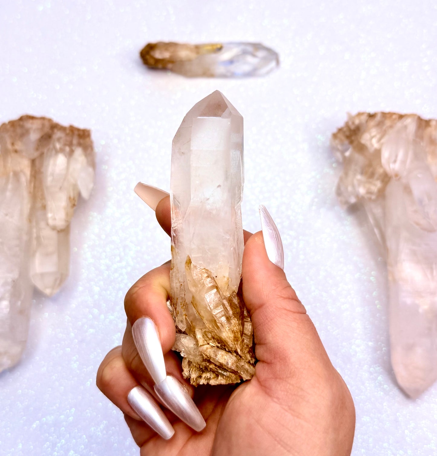 Himalayan Cathedral Clear Golden Quartz Cluster “Harper” 93g