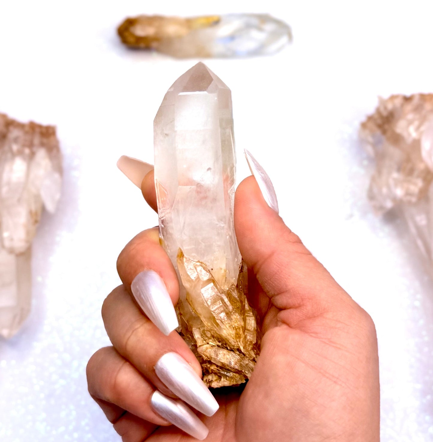 Himalayan Cathedral Clear Golden Quartz Cluster “Harper” 93g