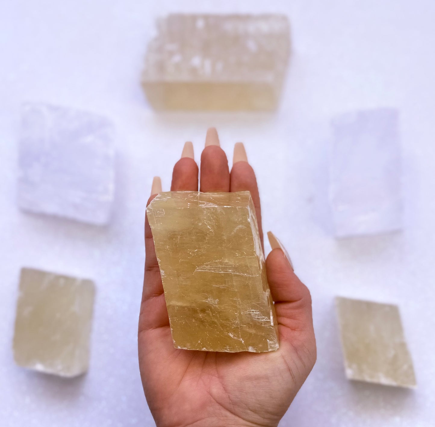 Orange Iceland Spar Honey Optical Calcite 277g #4