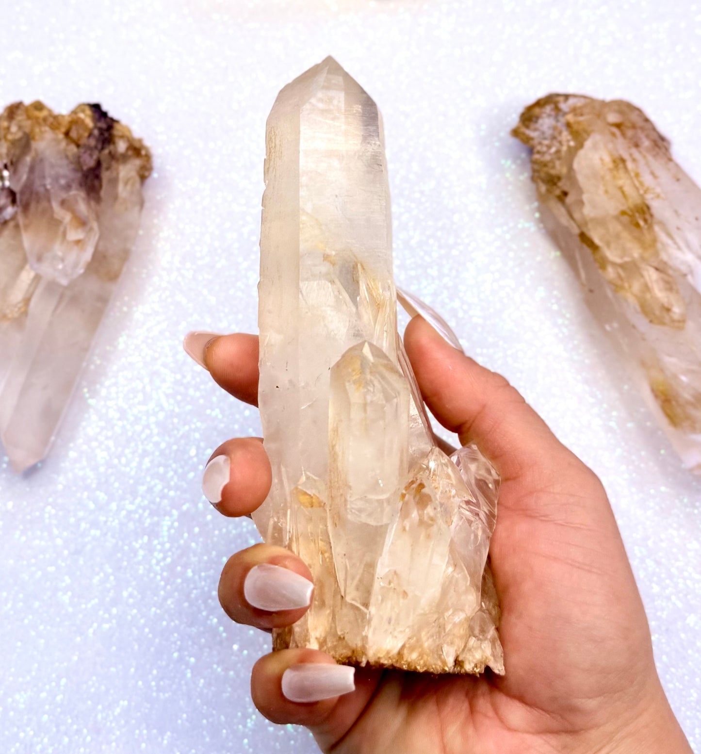 Himalayan Cathedral Clear Golden Quartz Cluster “Houston” 352g