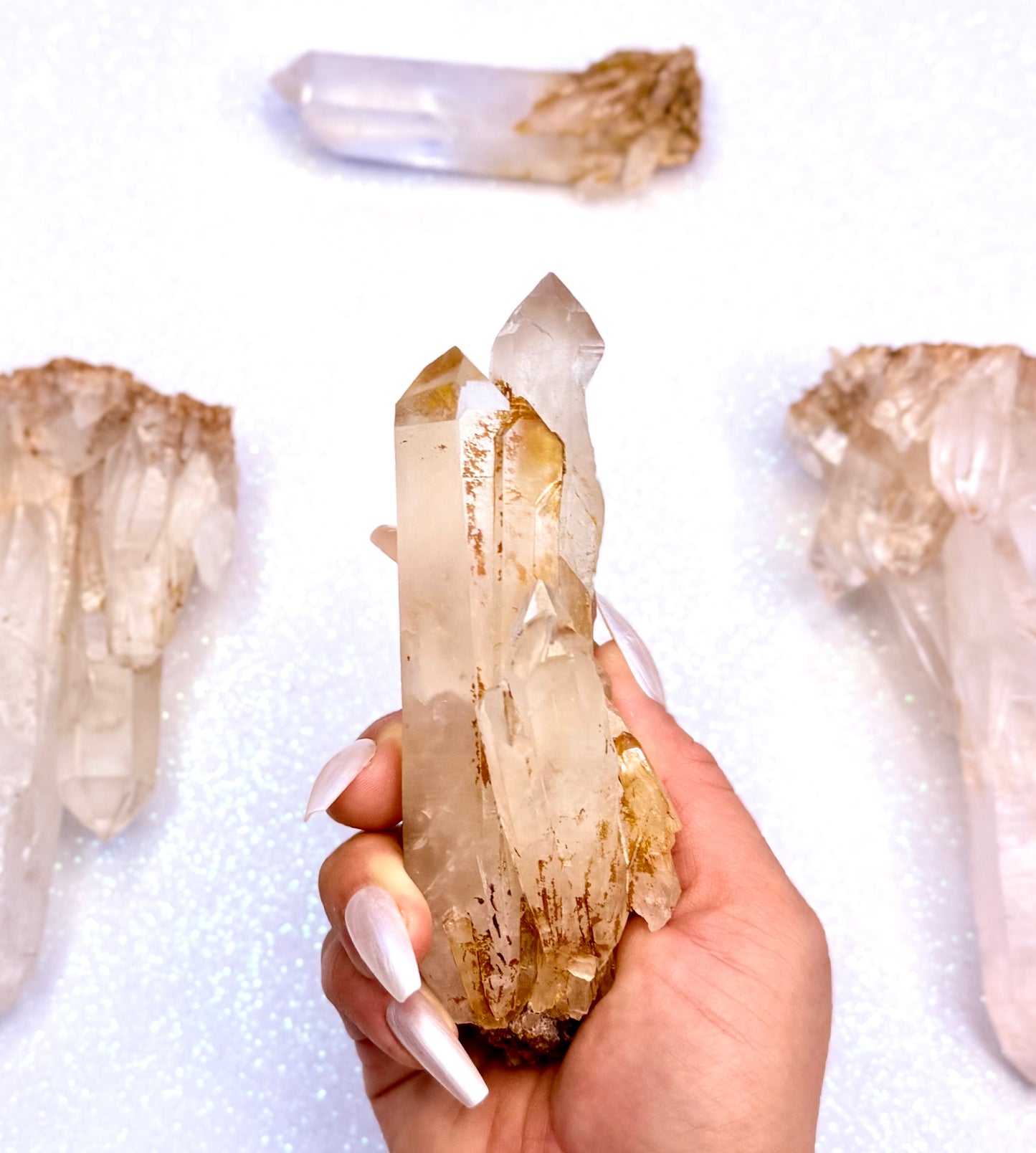 Himalayan Cathedral Clear Golden Quartz Cluster “Harley” 257g