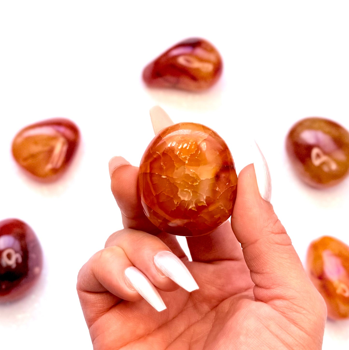 Carnelian Palm Stone #7 59g