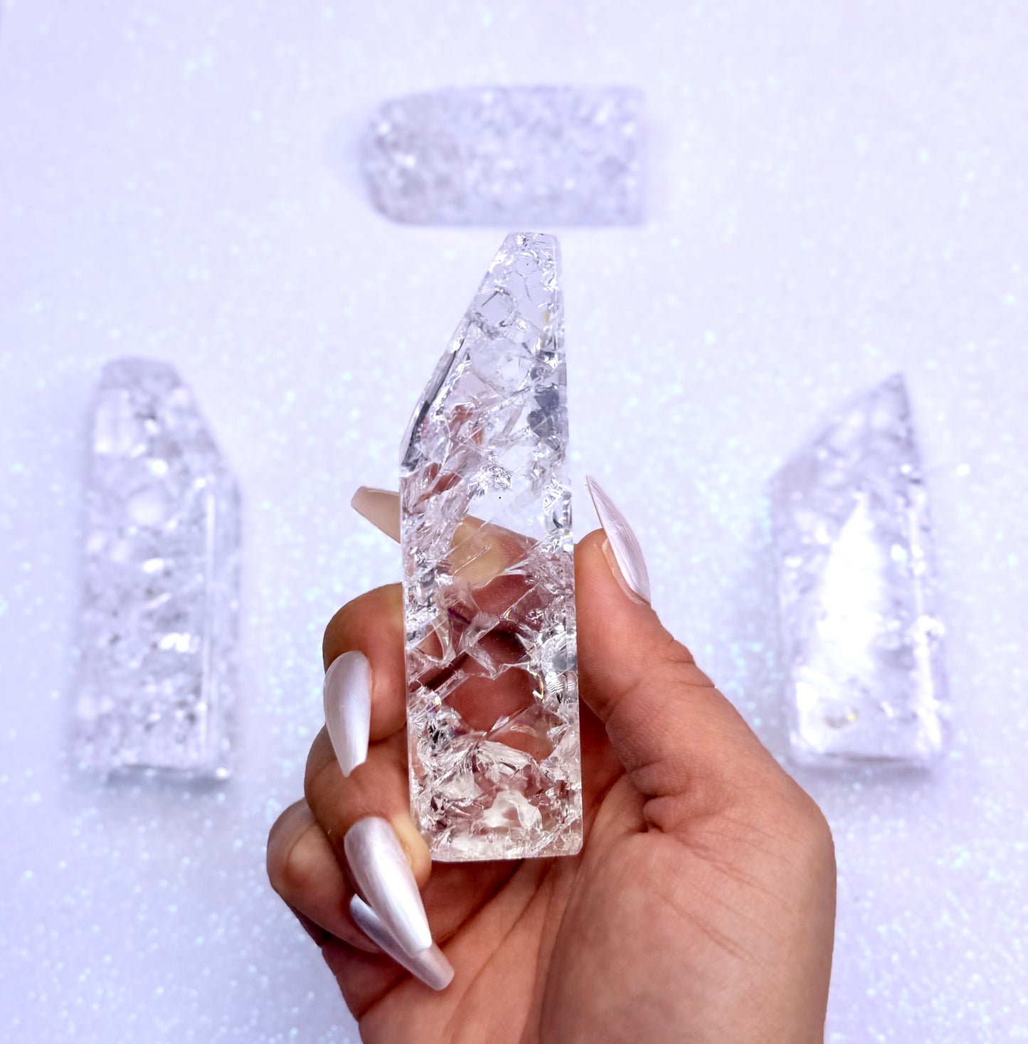 Crackle Quartz Freeform Tower 118g #3