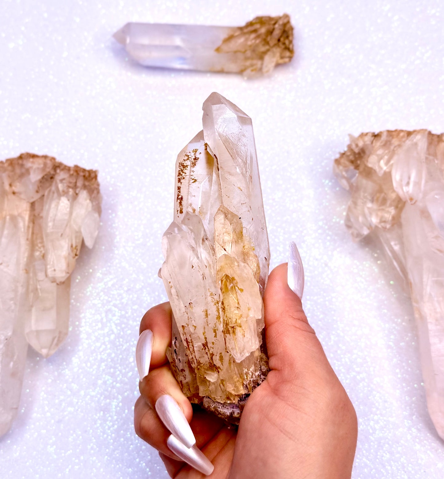 Himalayan Cathedral Clear Golden Quartz Cluster “Harley” 257g