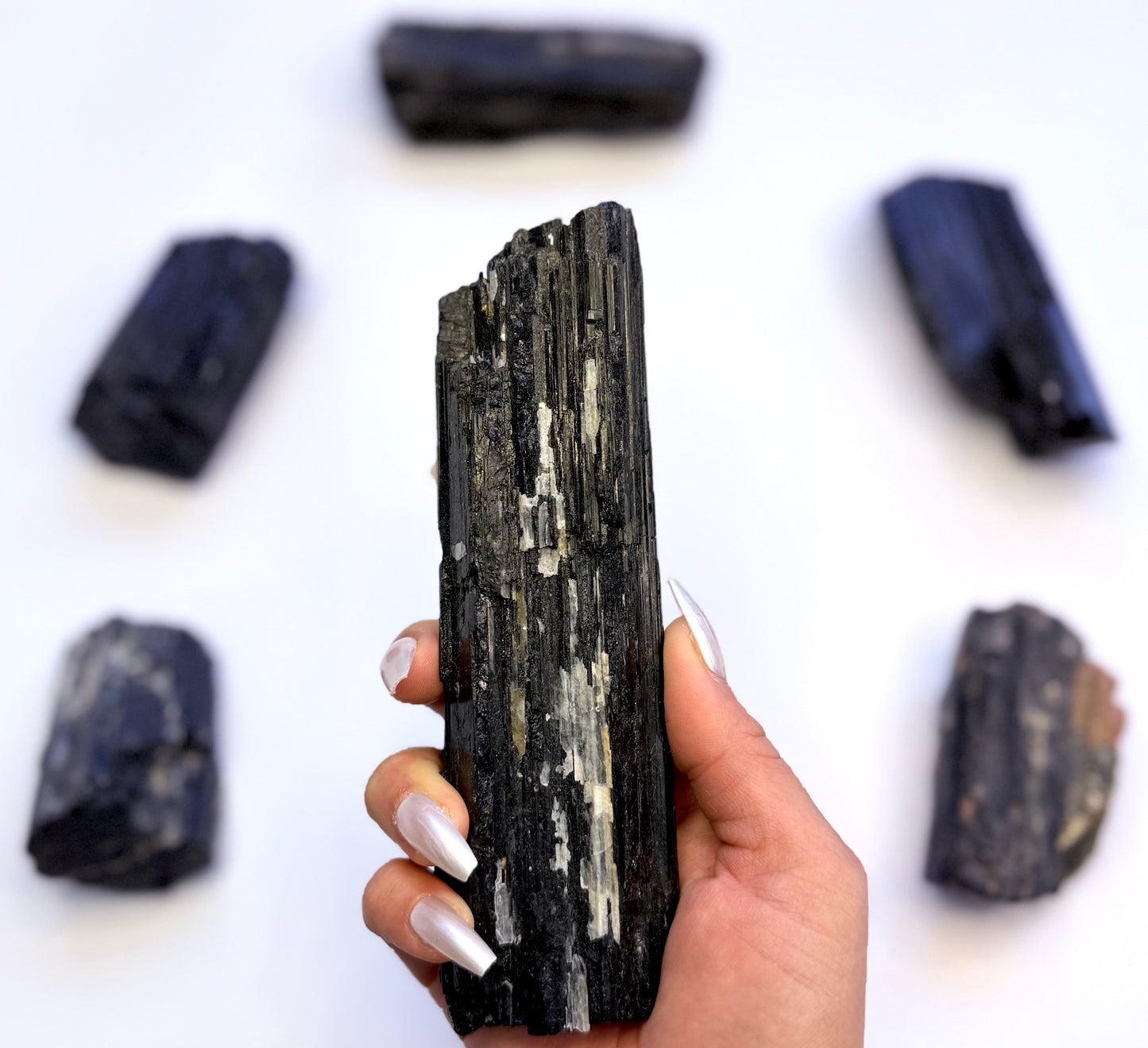 Black Tourmaline Raw 375g #8