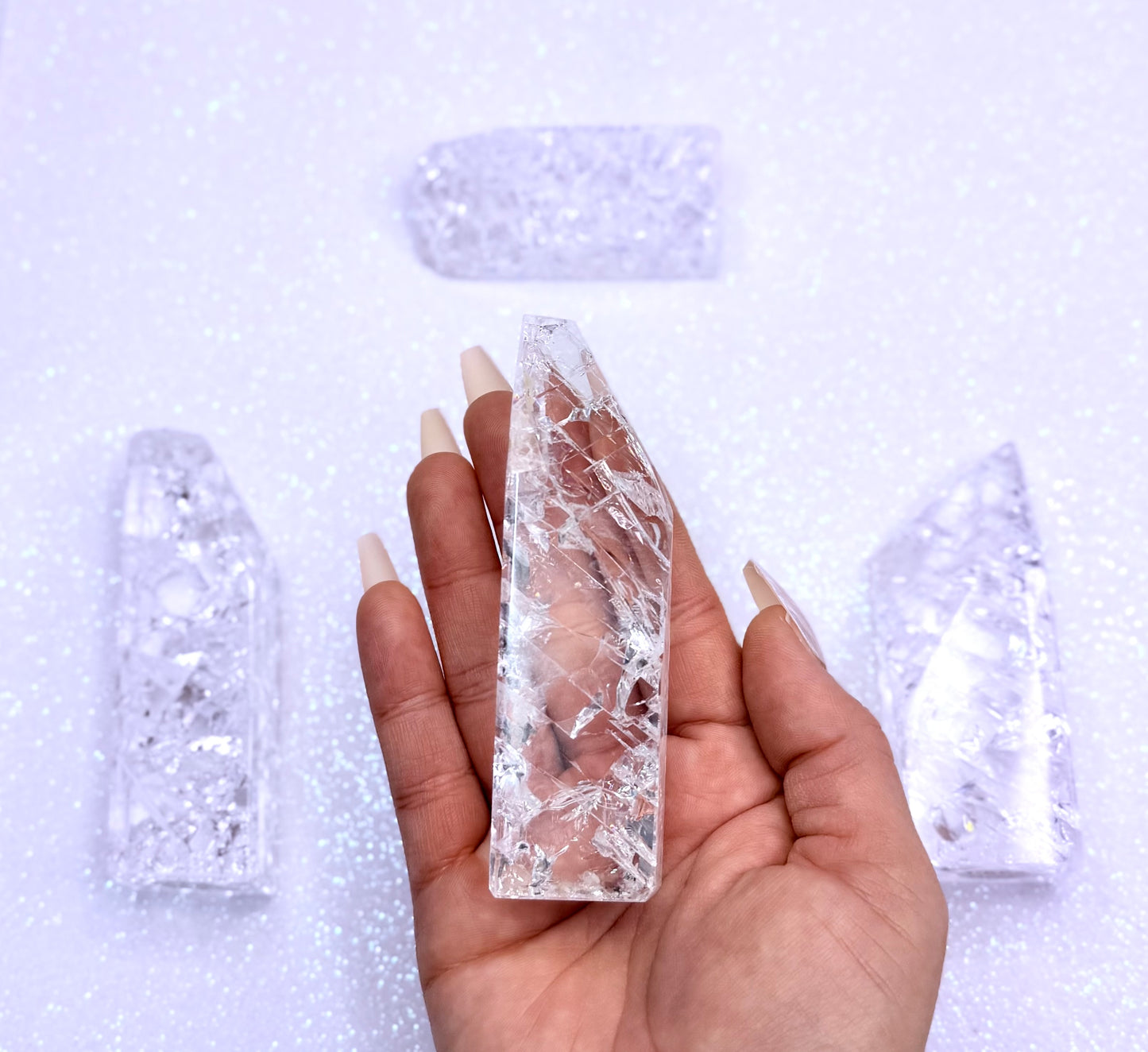Crackle Quartz Freeform Tower 118g #3