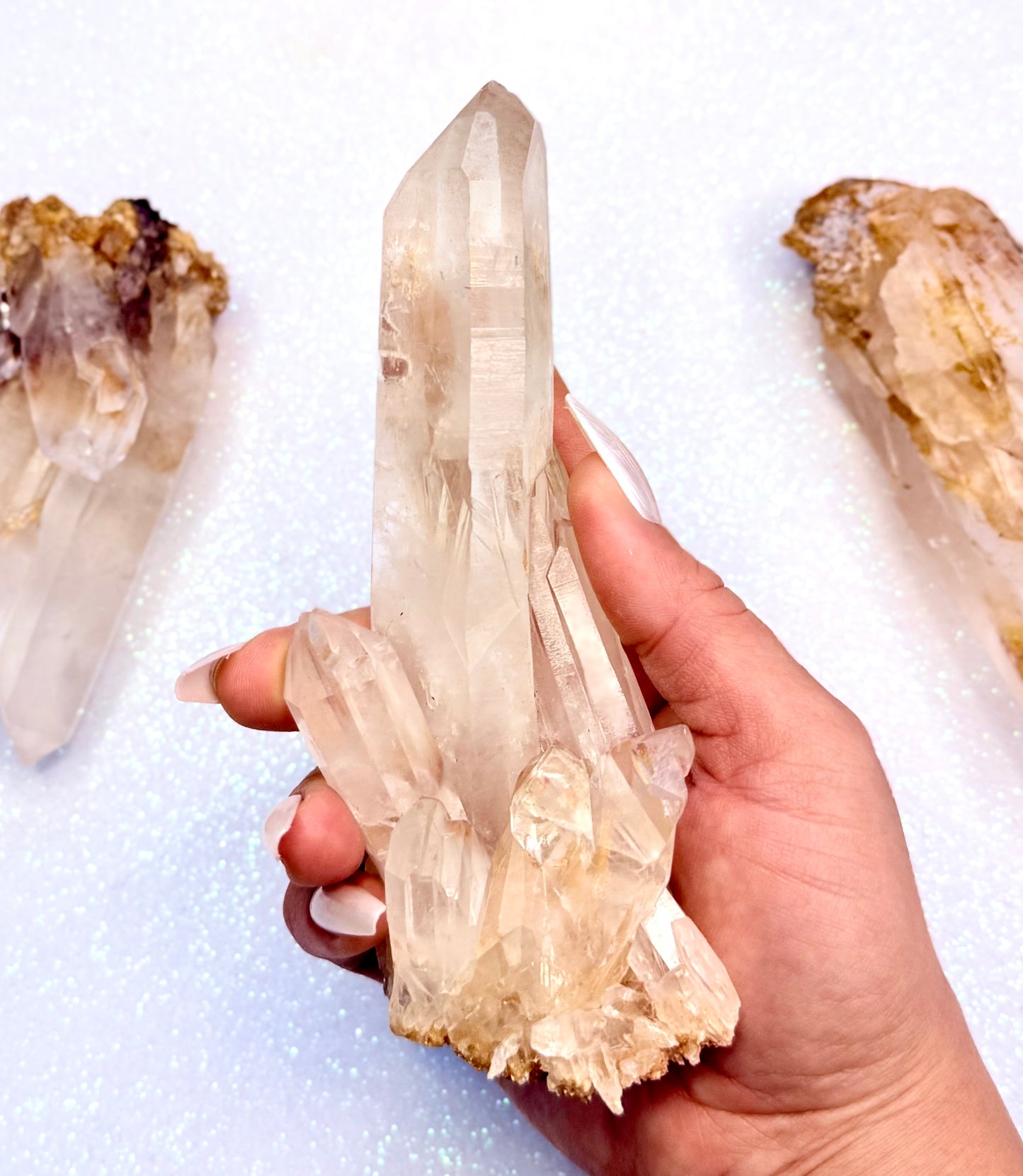 Himalayan Cathedral Clear Golden Quartz Cluster “Houston” 352g