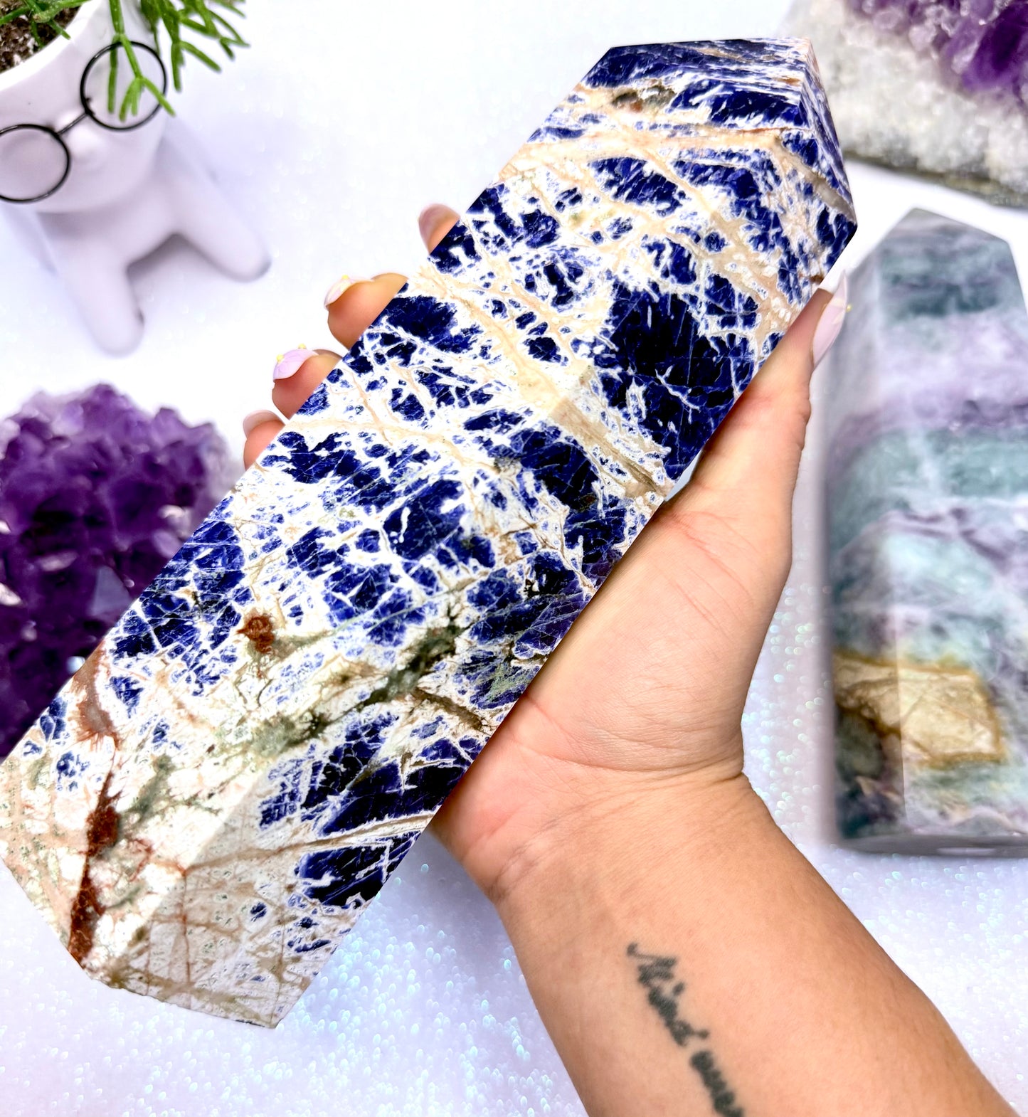 Sodalite Point Tower Crystal Generator ‘Sally’ from Brazil 1.2kg
