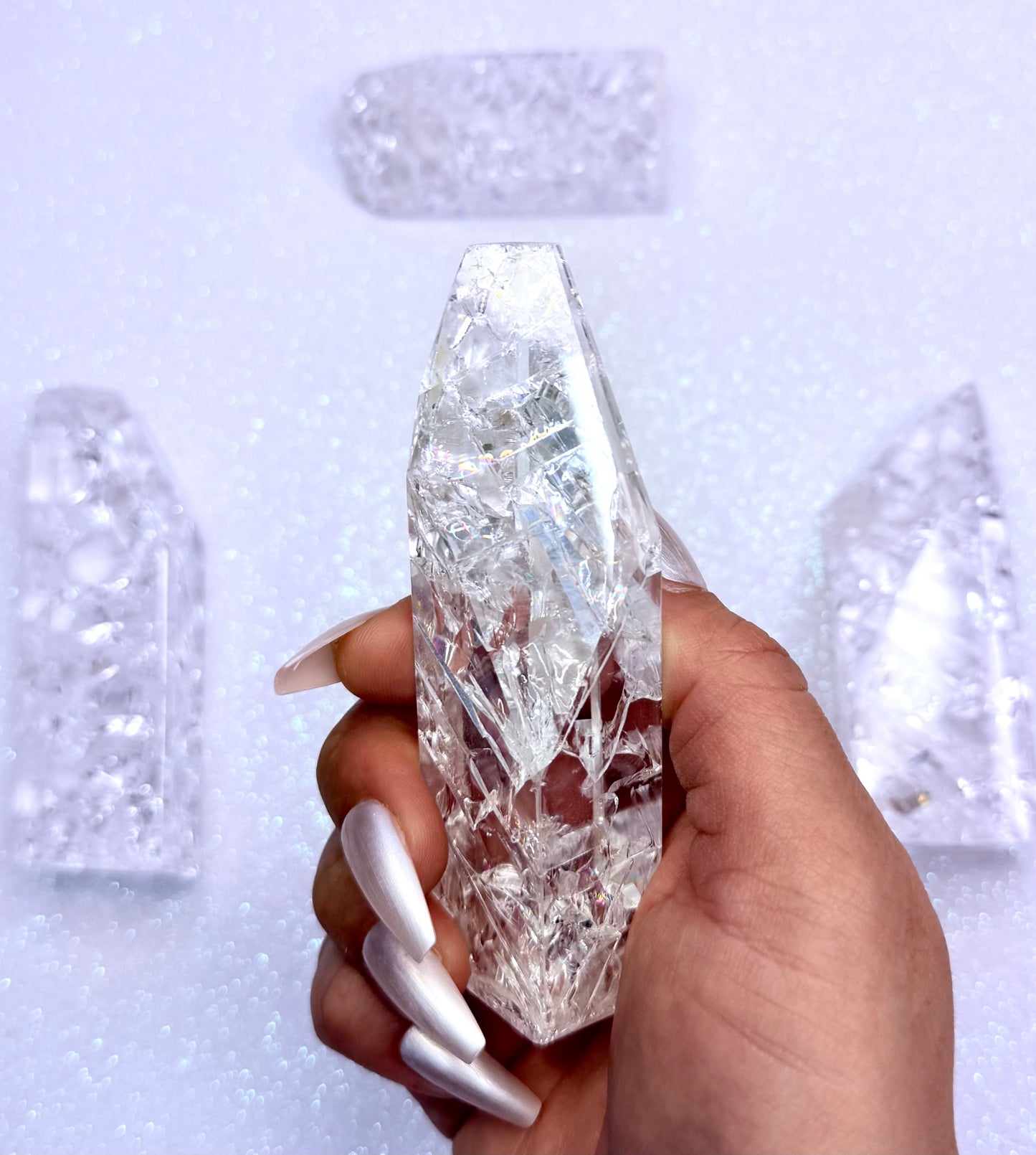 Crackle Quartz Freeform Tower 118g #3