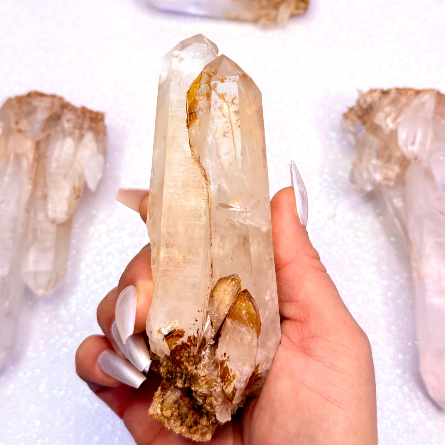 Himalayan Cathedral Clear Golden Quartz Cluster “Harley” 257g