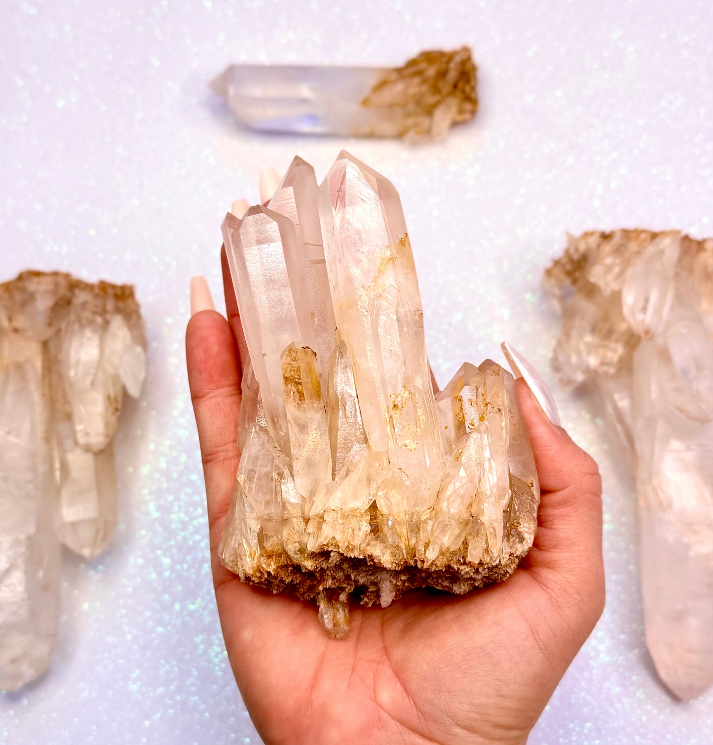 Himalayan Cathedral Clear Golden Quartz Cluster “Hunter” 330g