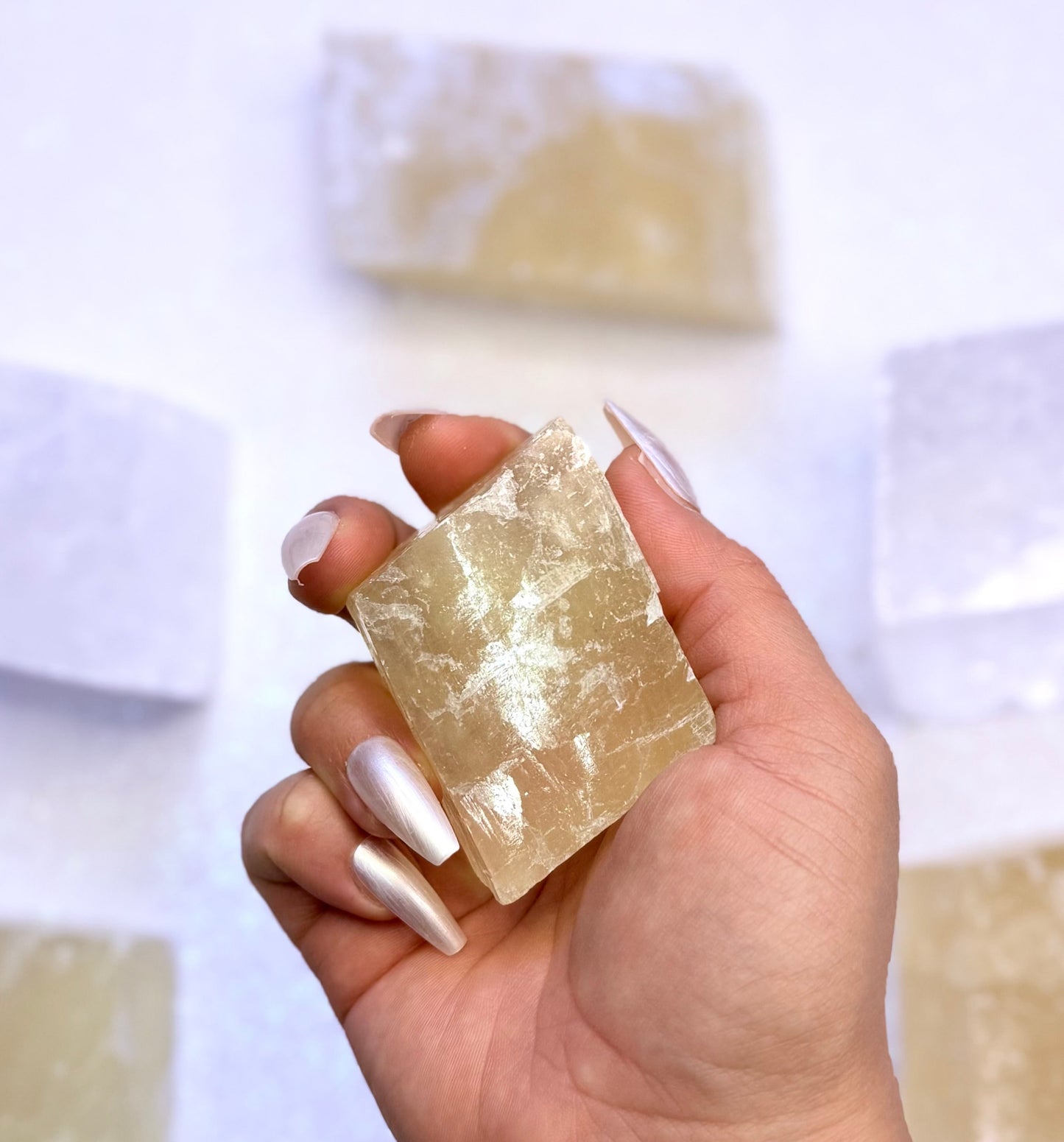 Orange Iceland Spar Honey Optical Calcite 125g #2