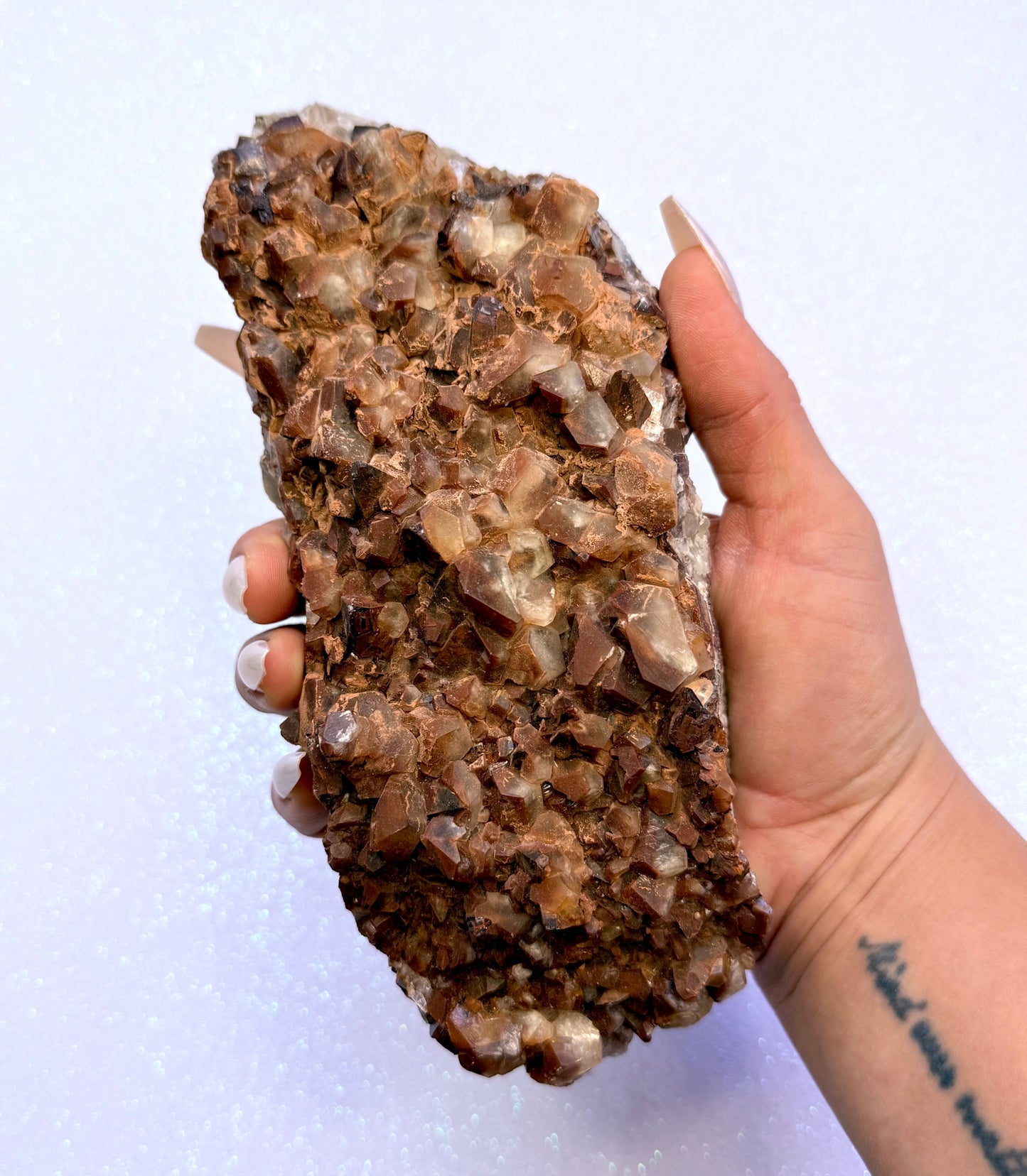 Rare Red, White, Brown and Lemon Calcite Dogtooth Cluster From Mexico 1.015kg #1