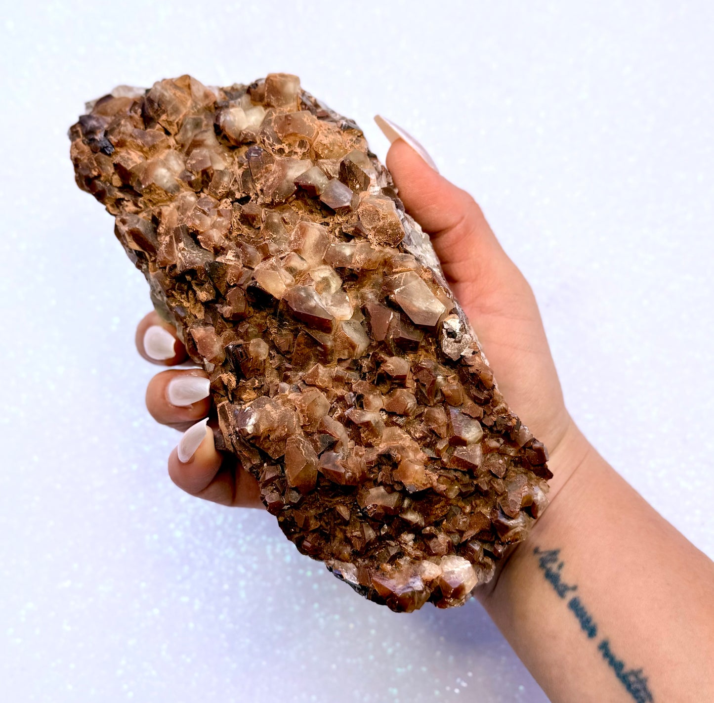 Rare Red, White, Brown and Lemon Calcite Dogtooth Cluster From Mexico 1.015kg #1