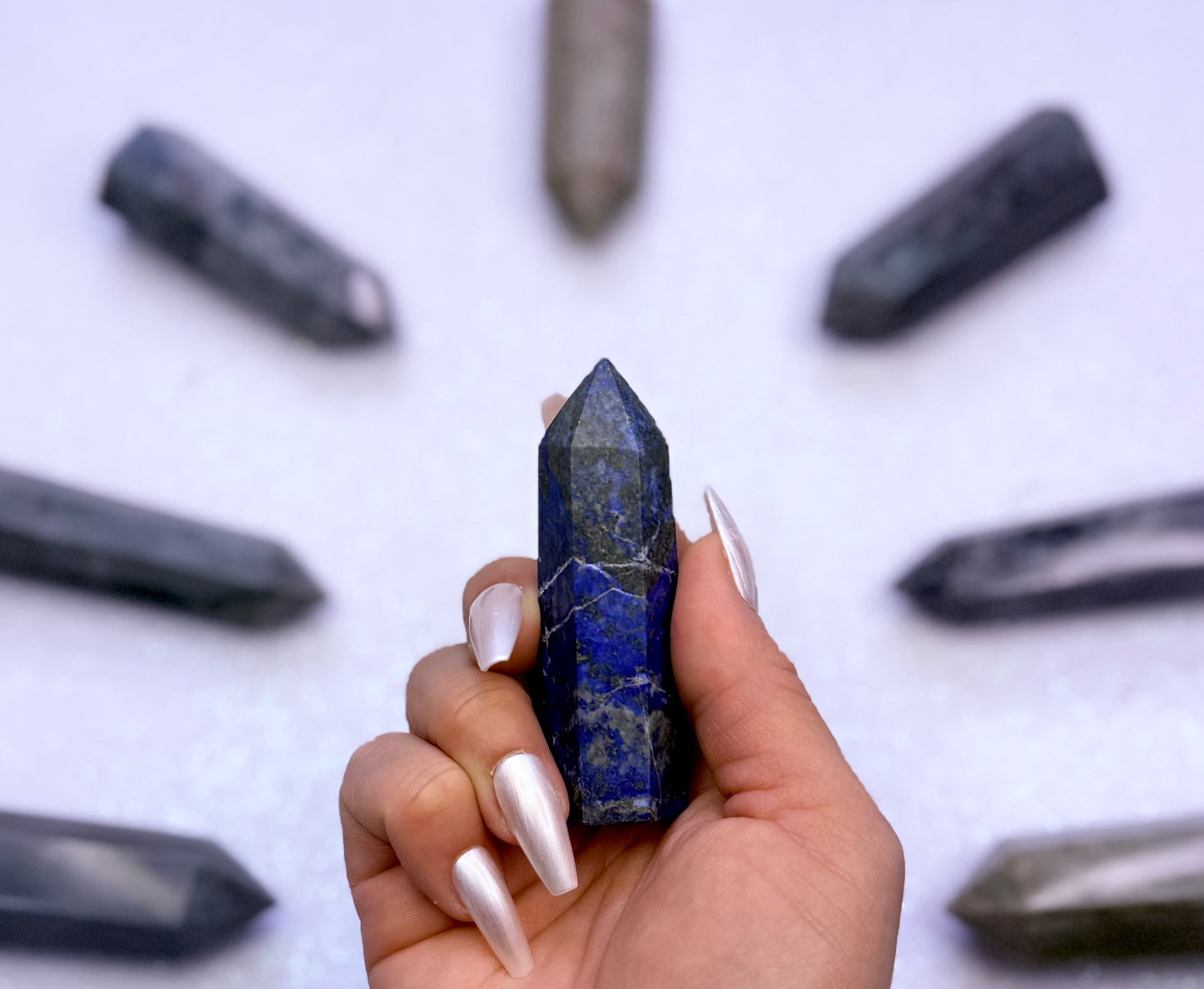 Lapis Lazuli Point Generator Tower 75g #3