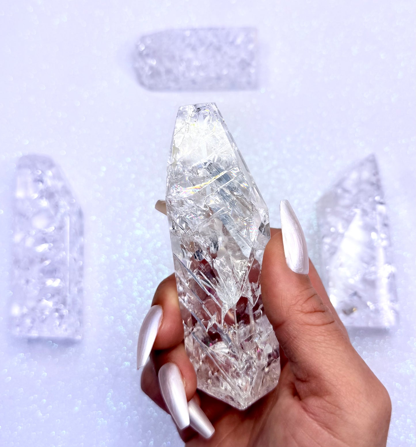 Crackle Quartz Freeform Tower 118g #3