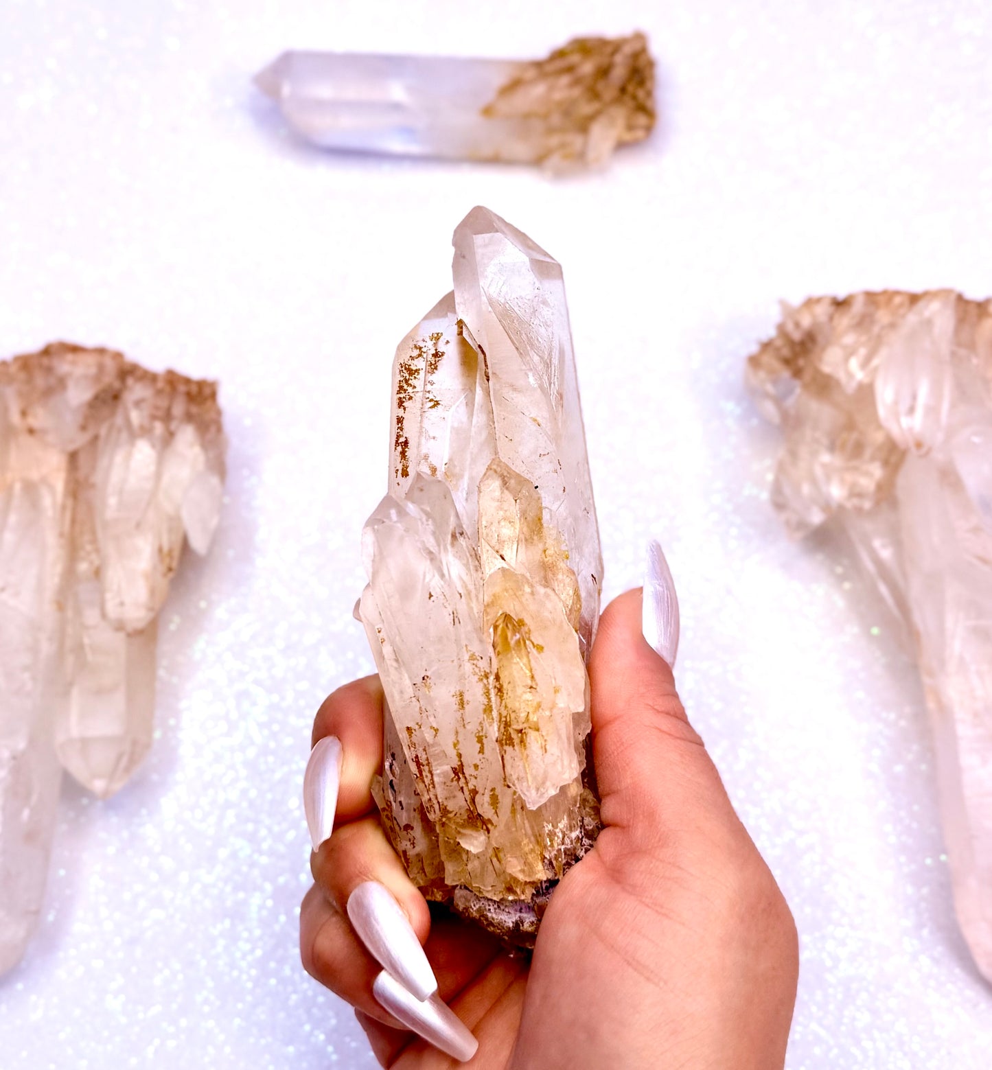 Himalayan Cathedral Clear Golden Quartz Cluster “Harley” 257g