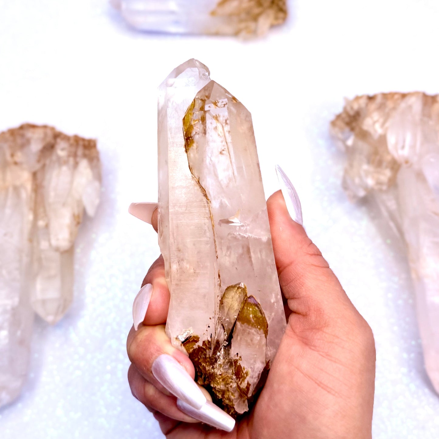 Himalayan Cathedral Clear Golden Quartz Cluster “Harley” 257g