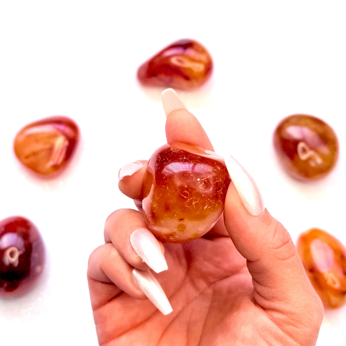 Carnelian Palm Stone #5 52g