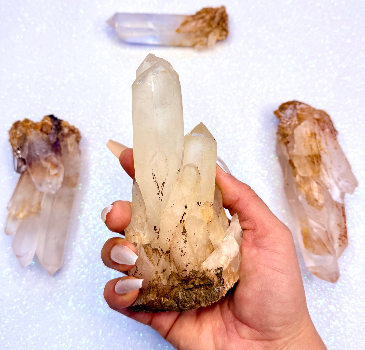 Himalayan Cathedral Clear Golden Quartz Cluster “Harlem” 316g