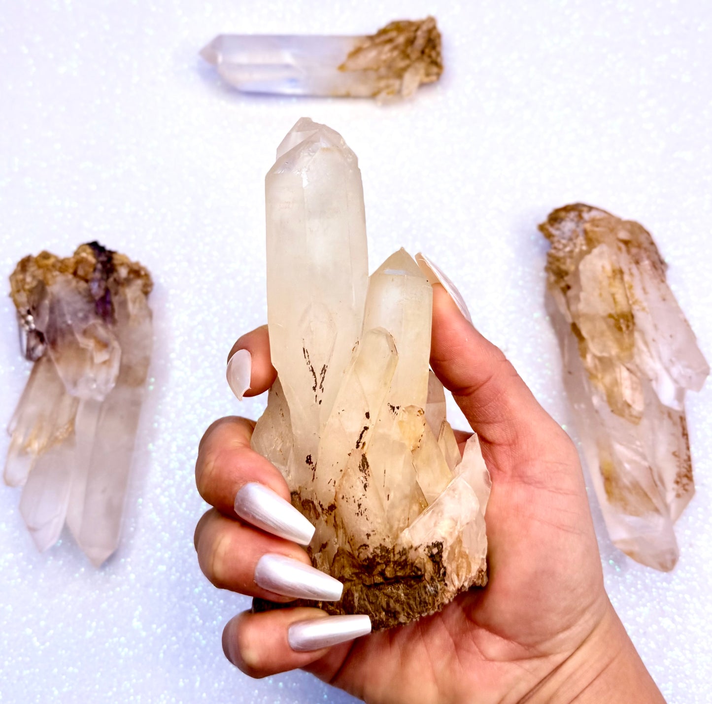 Himalayan Cathedral Clear Golden Quartz Cluster “Harlem” 316g