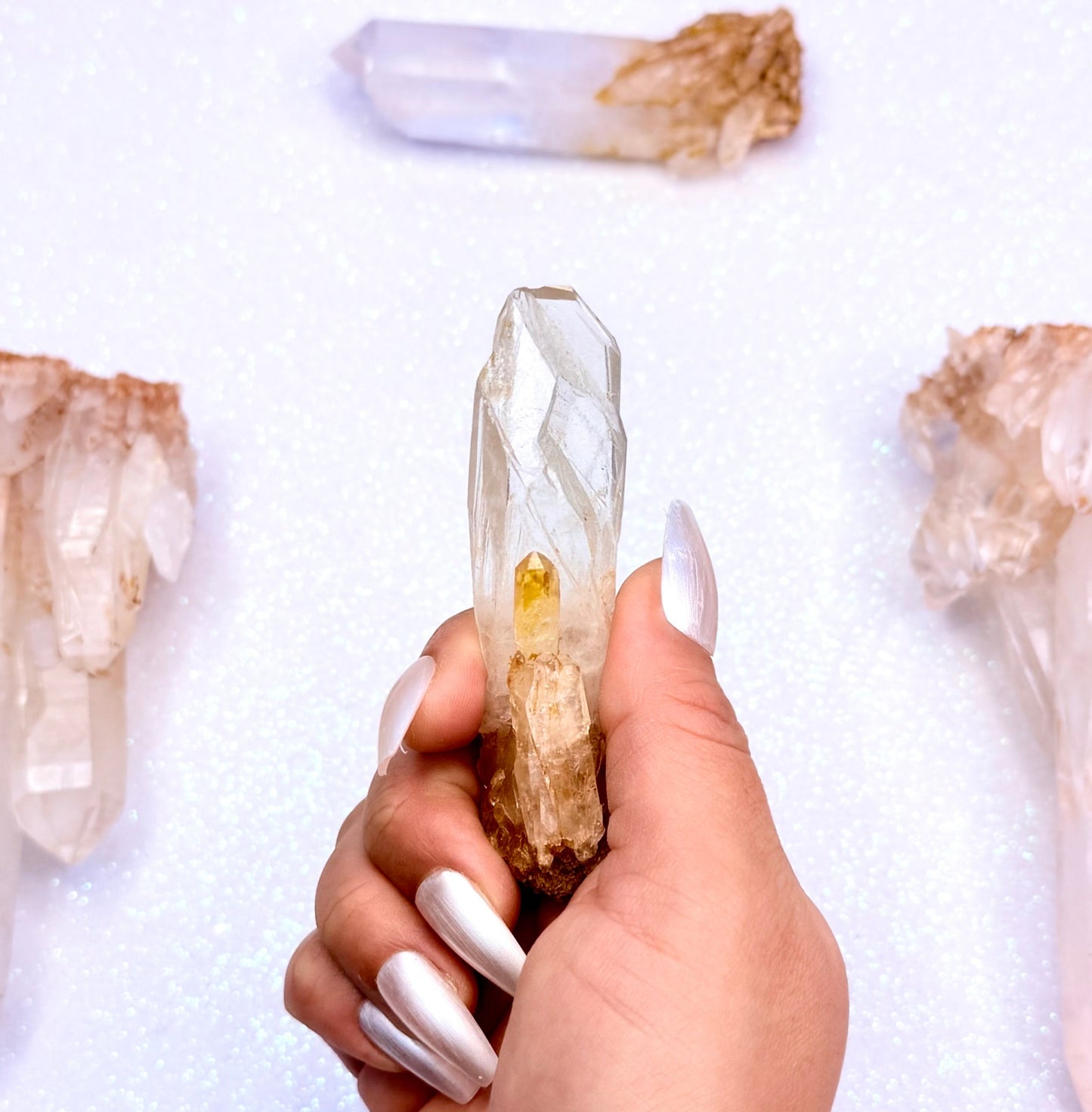 Himalayan Cathedral Clear Quartz Cluster “Halo” 40g